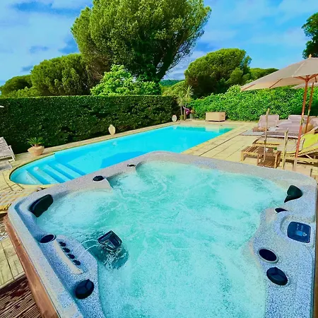 빌라 Provencale, Golfe Saint Tropez, Climatisee 12 Pers, 4 Suites, Piscine Chauffee, Hammam, Spa, Billard, Petanque, Wifi Professionnel Debit 가신