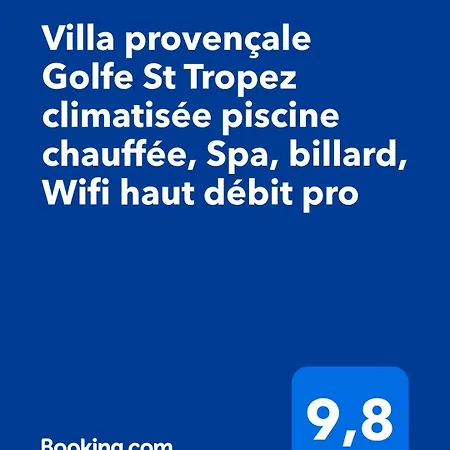 Provencale, Golfe Saint Tropez, Climatisee 12 Pers, 4 Suites, Piscine Chauffee, Hammam, Spa, Billard, Petanque, Wifi Professionnel Debit ヴィラ