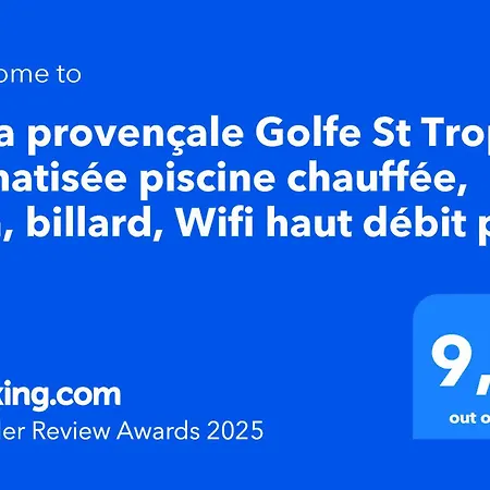فيلة Climatisee, Golfe Saint Tropez, 12 Pers, 4 Suites, Piscine Chauffee, Hammam, Spa, Billard, Petanque, Wifi Professionnel Debit *